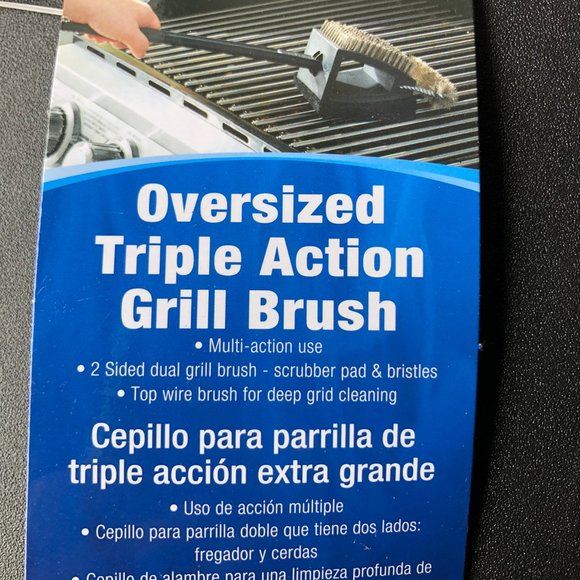 Mr Bar-B-Q Oversized Triple Action BBQ Grill Brush #507325 - Picture 1 of 4